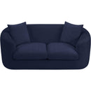 Meridian Penelope Navy Chenille Fabric Loveseat IMAGE 6