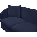 Meridian Penelope Navy Chenille Fabric Loveseat IMAGE 8