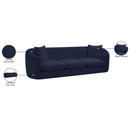 Meridian Penelope Navy Chenille Fabric Sofa IMAGE 15