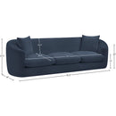 Meridian Penelope 92.5" Navy Chenille Fabric Upholstered Sofa IMAGE 19