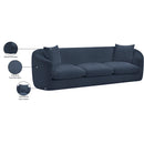  Meridian Penelope 92.5" Navy Chenille Fabric Upholstered Sofa IMAGE 20
