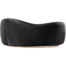  Meridian Gustavo 72.5" Black Velvet Upholstered Loveseat IMAGE 4