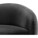  Meridian Gustavo 72.5" Black Velvet Upholstered Loveseat IMAGE 6