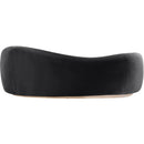  Meridian Gustavo 92.5" Black Velvet Upholstered Sofa IMAGE 4