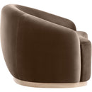  Meridian Gustavo Brown Velvet Upholstered Chair IMAGE 3