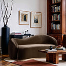  Meridian Gustavo 72.5" Brown Velvet Upholstered Loveseat IMAGE 2