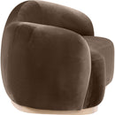  Meridian Gustavo 72.5" Brown Velvet Upholstered Loveseat IMAGE 3