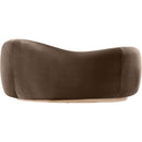  Meridian Gustavo 72.5" Brown Velvet Upholstered Loveseat IMAGE 4