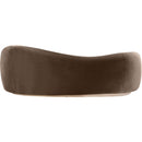  Meridian Gustavo 92.5" Brown Velvet Upholstered Sofa IMAGE 4