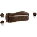  Meridian Gustavo 92.5" Brown Velvet Upholstered Sofa IMAGE 8