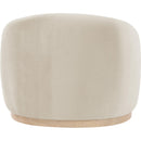  Meridian Gustavo Cream Velvet Upholstered Chair IMAGE 4