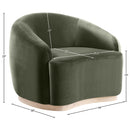  Meridian Gustavo Green Velvet Upholstered Chair IMAGE 7