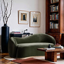  Meridian Gustavo 72.5" Green Velvet Upholstered Loveseat IMAGE 2