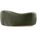  Meridian Gustavo 72.5" Green Velvet Upholstered Loveseat IMAGE 4