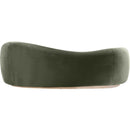  Meridian Gustavo 92.5" Green Velvet Upholstered Sofa IMAGE 4