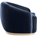 Meridian Gustavo Navy Velvet Upholstered Chair IMAGE 3