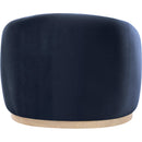  Meridian Gustavo Navy Velvet Upholstered Chair IMAGE 4
