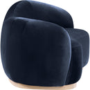  Meridian Gustavo 72.5" Navy Velvet Upholstered Loveseat IMAGE 3