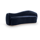  Meridian Gustavo 92.5" Navy Velvet Upholstered Sofa IMAGE 1