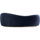  Meridian Gustavo 92.5" Navy Velvet Upholstered Sofa IMAGE 4
