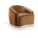  Meridian Gustavo Saddle Velvet Upholstered Chair IMAGE 1