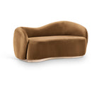  Meridian Gustavo 72.5" Saddle Velvet Upholstered Loveseat IMAGE 1