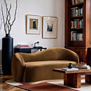  Meridian Gustavo 72.5" Saddle Velvet Upholstered Loveseat IMAGE 2