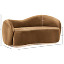  Meridian Gustavo 72.5" Saddle Velvet Upholstered Loveseat IMAGE 7