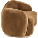  Meridian Gustavo 92.5" Saddle Velvet Upholstered Sofa IMAGE 3