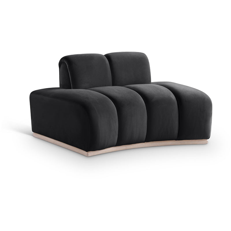 Meridian Jace Black Velvet Chair IMAGE 1