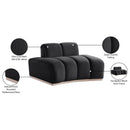 Meridian Jace Black Velvet Chair IMAGE 8