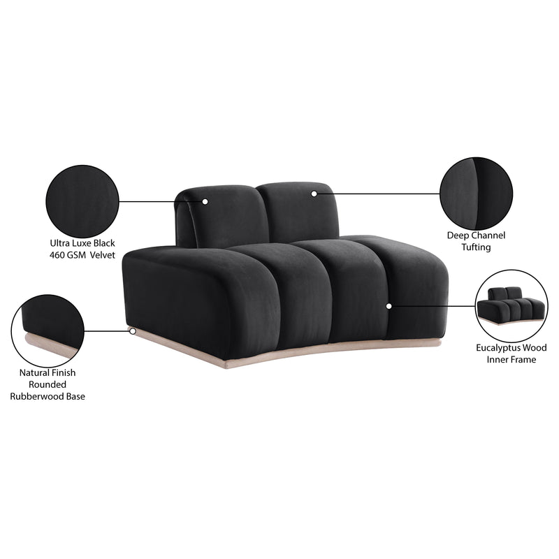 Meridian Jace Black Velvet Chair IMAGE 8