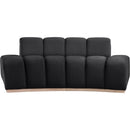 Meridian Jace Black Velvet Loveseat IMAGE 3