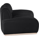 Meridian Jace Black Velvet Loveseat IMAGE 4