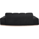 Meridian Jace Black Velvet Loveseat IMAGE 5
