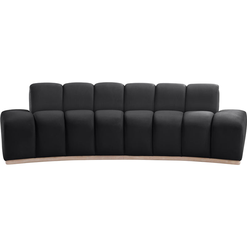 Meridian Jace Black Velvet Sofa IMAGE 3
