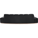 Meridian Jace Black Velvet Sofa IMAGE 5