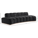 Meridian Jace Black Velvet Sofa IMAGE 7