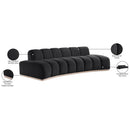 Meridian Jace Black Velvet Sofa IMAGE 8