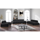Meridian Jace Black Velvet Sofa IMAGE 9