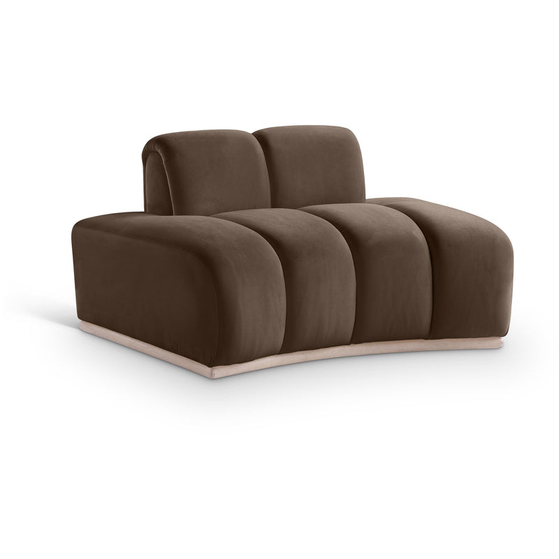 Meridian Jace Brown Velvet Chair IMAGE 1