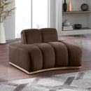 Meridian Jace Brown Velvet Chair IMAGE 2