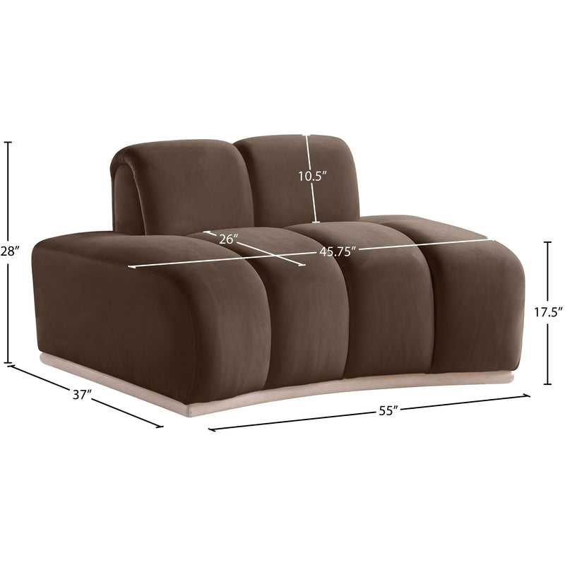 Meridian Jace Brown Velvet Chair IMAGE 7