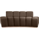 Meridian Jace Brown Velvet Loveseat IMAGE 3