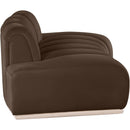 Meridian Jace Brown Velvet Loveseat IMAGE 4