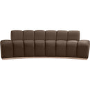 Meridian Jace Brown Velvet Sofa IMAGE 3