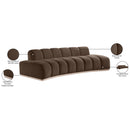 Meridian Jace Brown Velvet Sofa IMAGE 8