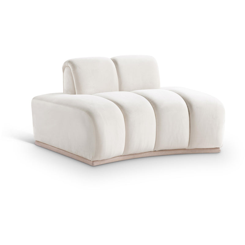 Meridian Jace Cream Velvet Chair IMAGE 1