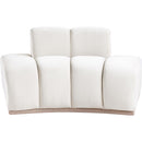 Meridian Jace Cream Velvet Chair IMAGE 3