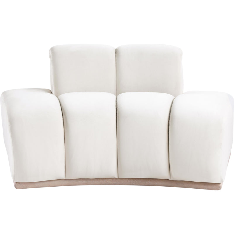 Meridian Jace Cream Velvet Chair IMAGE 3